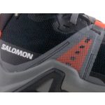 Salomon X Raise Mid GTX J fekete-szürke-narancssárga vízálló fűzős magas szárú cipő 