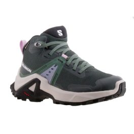 Salomon X RAISE MID GTX J khaki-rózsaszín vízálló fűzős magas szárú cipő    Salomon X RAISE MID GTX J khaki-rózsaszín vízálló fűzős magas szárú cipő