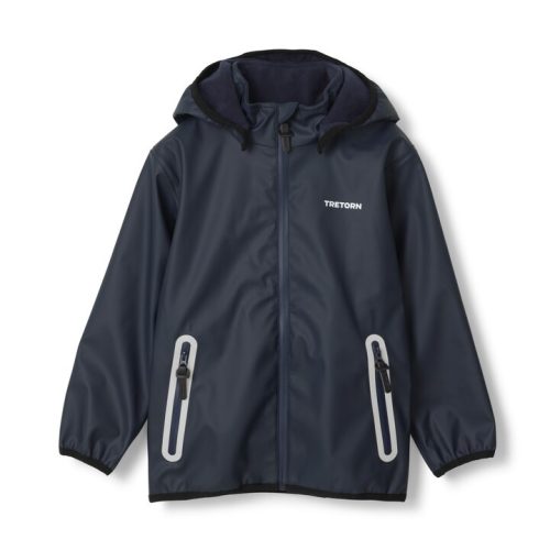 Tretorn Activ Fleece Rain navy kék bélelt gyerek esőkabát