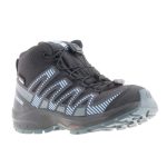 Salomon XA PRO V8 MID CSWP J fekete-kék összehúzós vízálló bakancs 