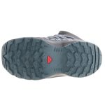 Salomon XA PRO V8 MID CSWP J fekete-kék összehúzós vízálló bakancs 