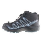 Salomon XA PRO V8 MID CSWP J fekete-kék összehúzós vízálló bakancs 