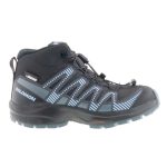Salomon XA PRO V8 MID CSWP J fekete-kék összehúzós vízálló bakancs 