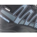 Salomon XA PRO V8 MID CSWP J fekete-kék összehúzós vízálló bakancs 