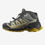 Salomon X Ultra MID GTX J mustársárga-fekete-szürke összehúzós magasszárú vízálló terep sportcipő