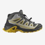 Salomon X Ultra MID GTX J mustársárga-fekete-szürke összehúzós magasszárú vízálló terep sportcipő