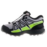 Salomon Speedcross szürke-neonzöld összehúzós vízálló textil sport kisfiú gyerekcipő