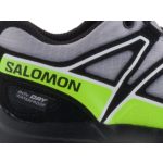 Salomon Speedcross szürke-neonzöld összehúzós vízálló textil sport kisfiú gyerekcipő