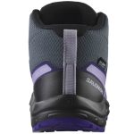 SALOMON XA Pro V8 MID WP J lila-szürke-fekete összehúzós VÍZÁLLÓ magasszárú terep sportcipő