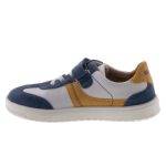 Siesta-Richter fehér-kék-sárga gumifűzős-tépőzáras velúr bőr cipő