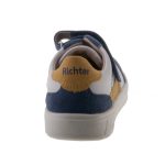 Siesta-Richter fehér-kék-sárga gumifűzős-tépőzáras velúr bőr cipő