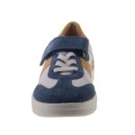 Siesta-Richter fehér-kék-sárga gumifűzős-tépőzáras velúr bőr cipő