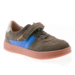 Siesta-Richter khakizöld gumifűzős-tépőzáras velúrbőr cipő 