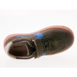 Siesta-Richter khakizöld gumifűzős-tépőzáras velúrbőr cipő 