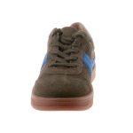 Siesta-Richter khakizöld fűzős velúrbőr cipő