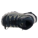 SalomonX Ultra Mid GTX J kék-vajsárga összehúzós Goretex (vízálló) magasszárú terep sport kisfiú gyerekcipő