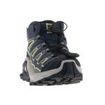 SalomonX Ultra Mid GTX J kék-vajsárga összehúzós Goretex (vízálló) magasszárú terep sport kisfiú gyerekcipő