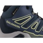 SalomonX Ultra Mid GTX J kék-vajsárga összehúzós Goretex (vízálló) magasszárú terep sport kisfiú gyerekcipő