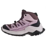 Salomon X Ultra MID GTX J mályva-rózsaszín összehúzós Goretex (vízálló) magasszárú terep sport kislány gyerekcipő