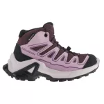Salomon X Ultra MID GTX J mályva-rózsaszín összehúzós Goretex (vízálló) magasszárú terep sport kislány gyerekcipő
