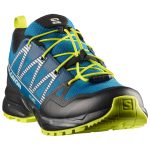 Salomon Outscape WP J kék-lime-fekete összehúzós vízálló textil kisfiú gyerekcipő