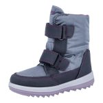 Siesta-Richter szürke unikornisos 2 tépőzáras szőrme béléses sympatex (vízálló) velúr bőr kislány csizma