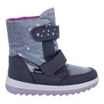 Siesta-Richter szürke unikornisos 2 tépőzáras szőrme béléses sympatex (vízálló) velúr bőr kislány csizma