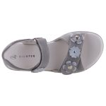 SIESTA-RICHTER 2 tépős szürke VIRÁGOS szandál