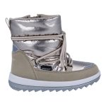 Siesta-Richter arany-bézs cipzáras-fűzős bundabéléses sympatex-vízálló textil kislány csizma