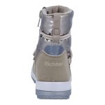 Siesta-Richter arany-bézs cipzáras-fűzős bundabéléses sympatex-vízálló textil kislány csizma