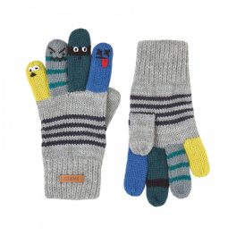 BARTS PUPPETEER 5 ujjas szürke figurás gyerek kesztyű BARTS PUPPETEER 5 ujjas szürke figurás gyerek kesztyű