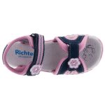 SIESTA-RICHTER 2 tépőzáras sötétkék/rózsaszín fényvisszaverős sport gyerek szandál