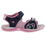 SIESTA-RICHTER 2 tépőzáras sötétkék/rózsaszín SZÍVECSKÉS sport gyerek szandál