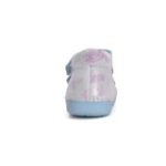 D.D.Step ezüst-világoskék 2 tépőzáras színes pillangós orrvédős kislány bőr gyerekcipő 