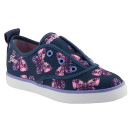 GEOX CIAK GIRL sötétkék/lila PILLANGÓS gumis/fűzős lélegző talpú félcipő   GEOX CIAK GIRL sötétkék/lila PILLANGÓS gumis/fűzős lélegző talpú félcipő