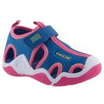 GEOX WADER GIRL tépőzáras KÉK/CIKLÁMEN lélegző talpú gyerek VÍZISZANDÁL