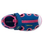 GEOX WADER GIRL tépőzáras KÉK/CIKLÁMEN lélegző talpú gyerek VÍZISZANDÁL