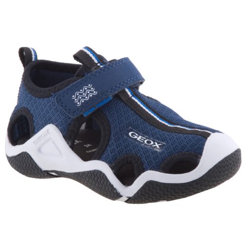 GEOX WADER BOY tépős SÖTÉTKÉK/FEKETE lélegző talpú VÍZISZANDÁL 24-38