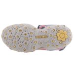 GEOX ROXANNE 3 tépőzáras lila-rózsa virágos csillogós lélegző talpú szandál