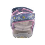 GEOX ROXANNE 3 tépőzáras lila-rózsa virágos csillogós lélegző talpú szandál