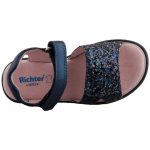 Színhibás SIESTA-RICHTER 2 tépős sötétkék metál flitteres lányka szandál