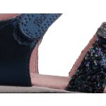 Színhibás SIESTA-RICHTER 2 tépős sötétkék metál flitteres lányka szandál