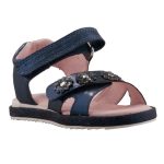 SZÍNHIBÁS   SIESTA-RICHTER 2 tépőzáras sötétkék metál virágos gyerek szandál