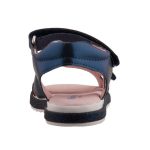 SZÍNHIBÁS   SIESTA-RICHTER 2 tépőzáras sötétkék metál virágos gyerek szandál