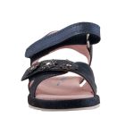 SZÍNHIBÁS   SIESTA-RICHTER 2 tépőzáras sötétkék metál virágos gyerek szandál