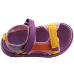 Siesta-Richter 2 tépőzáras lila-rózsaszín-sárga lány textil szandál
