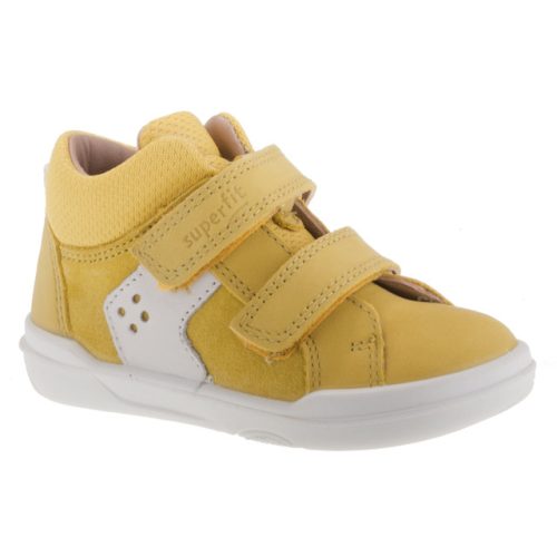 Superfit Superfree sárga 2 tépőzáras nubuk bőr bare fit unisex gyerekcipő (kislány és kisfiú)