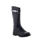 GEOX AGATA fekete bőr lélegző talpú csizma