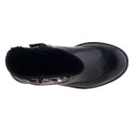 GEOX AGATA fekete bőr lélegző talpú csizma