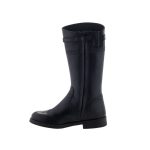 GEOX AGATA fekete bőr lélegző talpú csizma